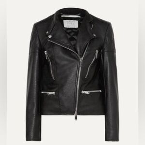 Stella McCartney Vegan Faux Leather Biker Moto Black Jacket